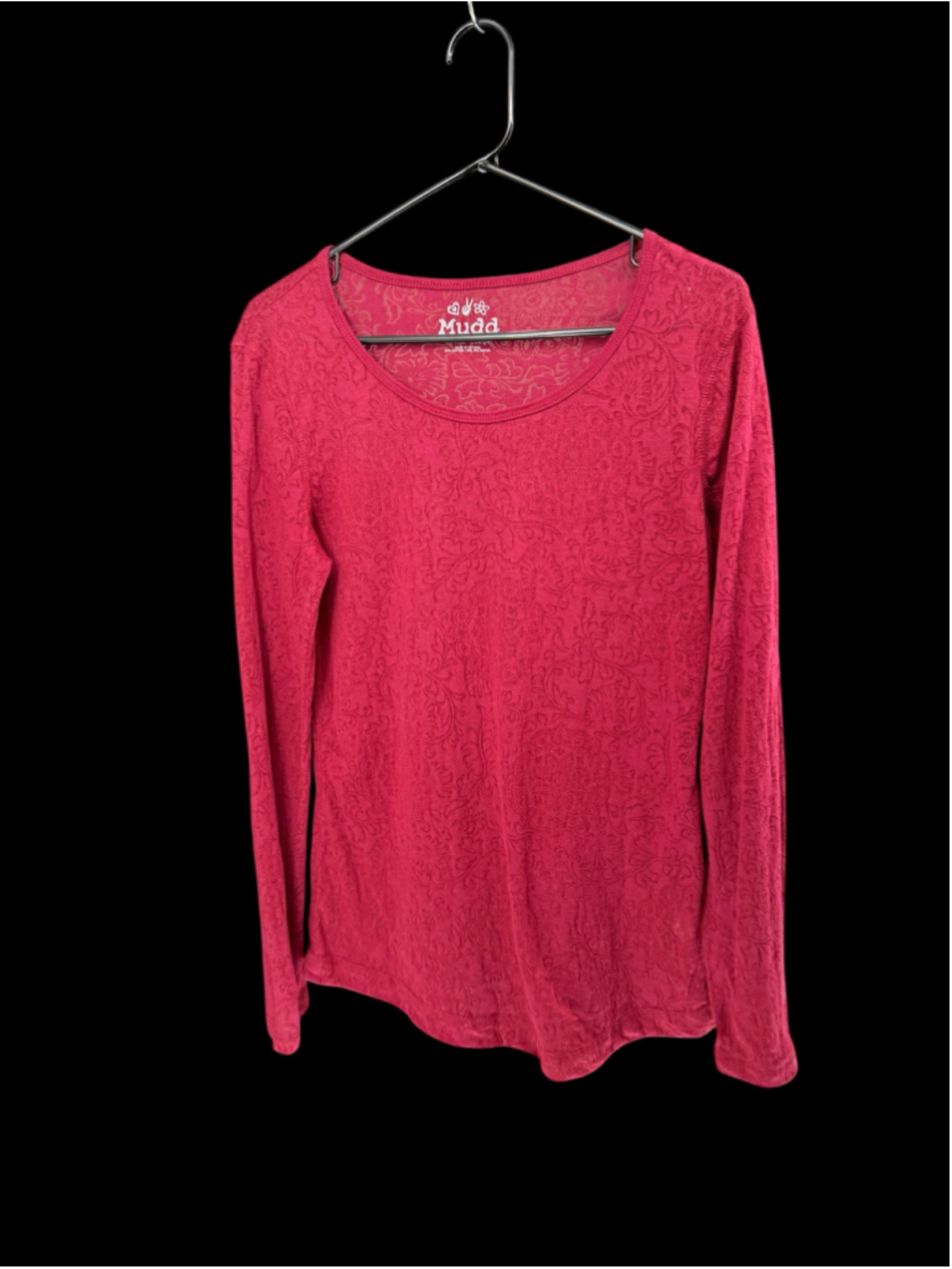 Women's Mudd Long Sleeve Tee Red Size XL